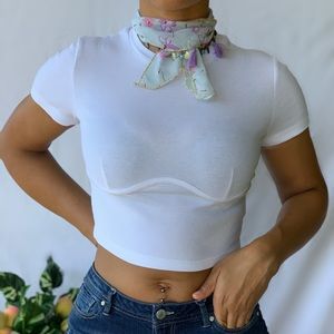 White Underwire Tee 🌹SOLD ON DEPOP